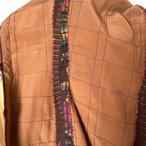 Vintage Jacket and Skirt Set Brown Patterned Academia Nerd Poetcore - Picture 6 of 12